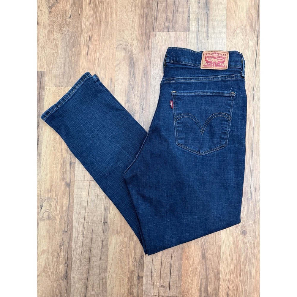 Levi's 505 Classic Straight Mid‎ Rise Jeans Blue Women's Sz 10 W30 L28 - Picture 2 of 11